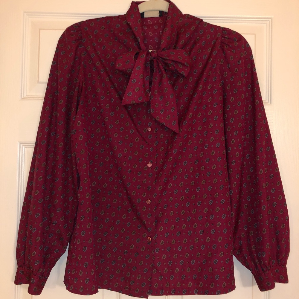 Vintage Panther Brand Paisley Blouse